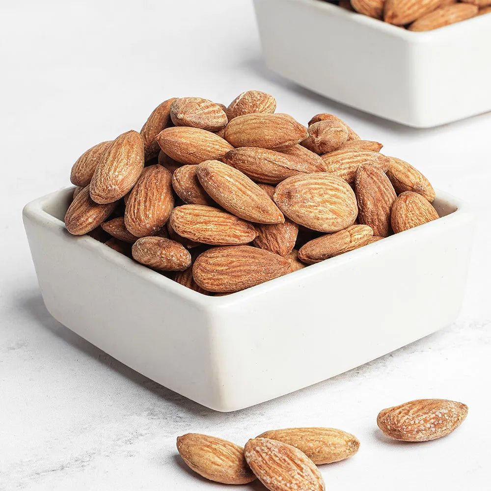 Almond giri salted ( namkeen badam ) 500gm - Agha dry fruits
